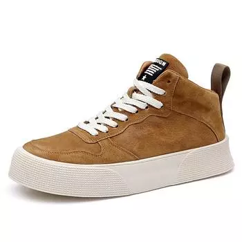 Мужские ботинки из натуральной кожи, молодежные ботильоны на платформе для подростков, короткие, на шнуровке, модная повседневная обувь, универсальная мужская вулканизированная обувь 38