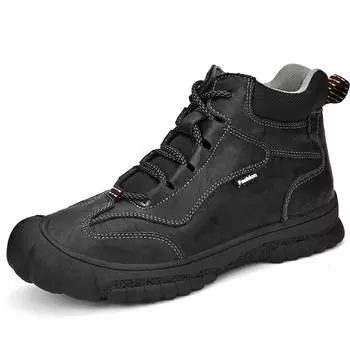 Мужские ботинки из натуральной кожи, осенне-зимние ботильоны для мужской обуви