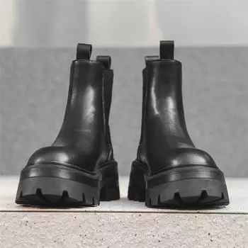 Мужские ботинки Martin Chelsea средней высоты на толстой подошве, модный корейский стиль - модель 28291-J 42