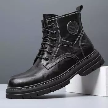 Мужские ботинки Martin из натуральной кожи осень/зима 2024 г.: Модный, теплый, в стиле ретро, в британском пустынном стиле 42