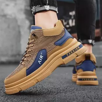 Мужские ботинки Мартин, новая осенняя тенденция, повседневные спортивные рабочие ботинки, модная платформа, универсальные высокие мужские ботинки 39