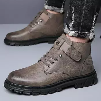 Мужские ботинки Martin осень/зима 2024 года : Теплые, модные ботинки для снега и работы с бархатной подкладкой и мягкой подошвой. 41