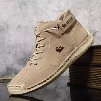 «Мужские ботинки Martin с высоким берцем ручной работы – новые повседневные весенние короткие ботинки» 46