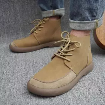 Мужские ботинки Martin в британском стиле — новые зимние нескользящие ретро-лоферы из коровьей кожи 41 хаки