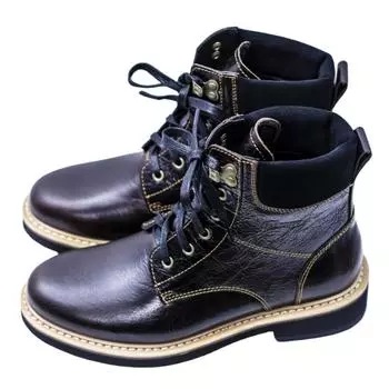 Мужские ботинки Martin, высокие ковбойские сапоги в стиле ретро, деловая обувь, британские кожаные сапоги, короткие сапоги Tide 39 чёрный