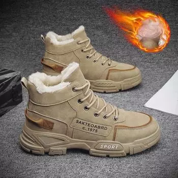 Мужские ботинки, мужская зимняя обувь, модные зимние ботинки, зимние кроссовки больших размеров, мужская обувь до щиколотки, зимние ботинки, черная, синяя обувь 39