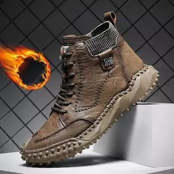 Мужские ботинки, новинка 2024 года, хлопковые кроссовки, спортивная обувь, обувь в стиле ретро, обувь на шнуровке, мужские нескользящие ботинки, трендовые Zapatillas Hombre 38 чёрный