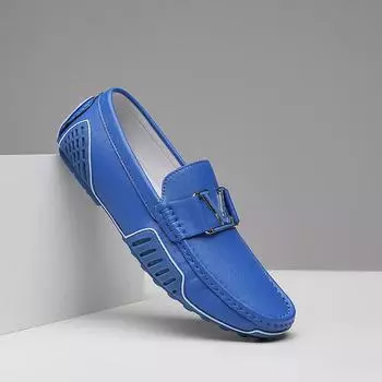 Мужские ботинки, осенняя кожаная повседневная обувь с высоким берцем, модная хлопковая обувь, ботильоны на плоской подошве, деловая уличная обувь, мужские кроссовки, новые 38 синий