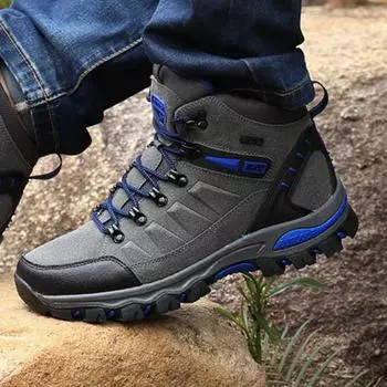 Мужские ботинки Походные ботинки Рабочая обувь Защитная обувь с защитой от проколов 2024 Женские ботинки Нескользящие кроссовки Женские ботинки на шнуровке 39 чёрный