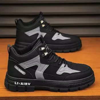 Мужские ботинки, повседневная обувь, зимняя кожаная дизайнерская роскошная обувь на платформе «Челси», тактические ковбойские боевые защитные кроссовки для работы 39