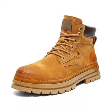 Мужские ботинки, рабочие защитные ботинки, водонепроницаемые мужские ботинки для пустыни, специальные ботинки для осени и зимы 38 жёлтый
