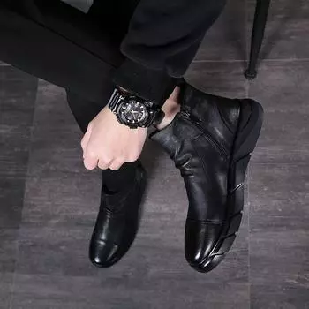 Мужские ботинки с высоким вырезом, весна-осень, повседневная мужская обувь, предложение, дешевая мода, классика, качество, новые оригинальные предложения, дизайнерские хиты продаж 39