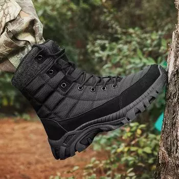 Мужские ботинки, удобные, дышащие, износостойкие, нескользящие, для тренировок на открытом воздухе, весна и осень, основной размер 47 39 чёрный