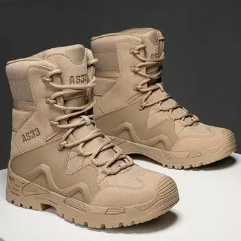 Мужские ботинки Высококачественные походные ботинки Мужская обувь для активного отдыха Нескользящие высокие тренировочные ботинки Мужская обувь больших размеров для охоты в джунглях 39