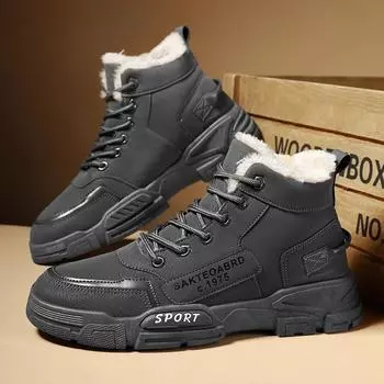 Мужские ботинки в британском стиле, модные универсальные, легкие, износостойкие, удобные ботинки на платформе с круглым носком, осень-зима, основная обувь 39 хаки