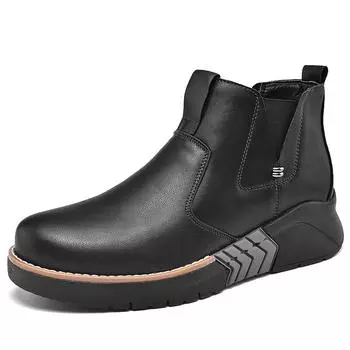 Мужские ботинки высшего качества в британском стиле, весенне-осенняя обувь, модные ботинки на молнии, дышащие мужские ботинки из натуральной кожи