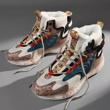 Мужские ботинки зимние ботинки для снега плюшевые теплые высокие мужские кроссовки модная спортивная обувь мужские водонепроницаемые нескользящие теннисные туфли мужские 35