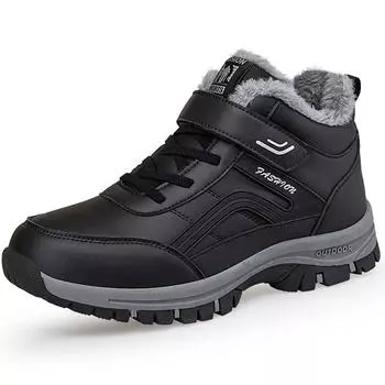 Мужские ботинки Зимние ботинки для снега Водонепроницаемые кожаные кроссовки Женские ботинки Ботинки для походов на открытом воздухе Ботинки для работы 35 фиолетовый