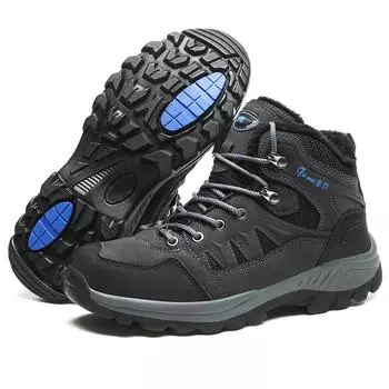 Мужские ботинки зимние ботинки мужские ботинки на платформе нескользящие бархатные мужские зимние ботинки меховые теплые ботильоны пара сапог водонепроницаемые ботинки 36