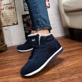 Мужские ботинки зимняя обувь мужская обувь теплые меховые зимние ботинки ботильоны мужские зимние ботинки мужские плюшевые зимние кроссовки больших размеров 36 серый