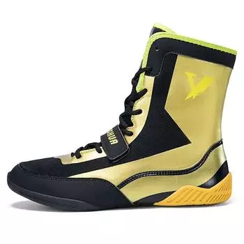 Мужские боксерские ботинки с высоким верхом, удобные боевые кроссовки, тренировочные классические женские повседневные оригинальные высокие боксерские ботинки для боя 39