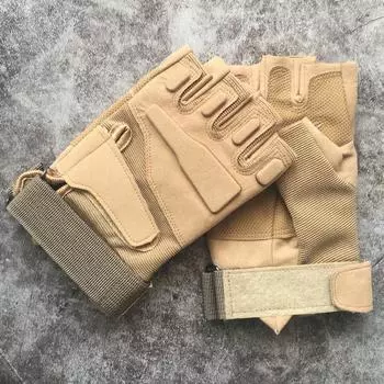 Мужские боксерские перчатки спецназа для тренировок, физической подготовки, езды на велосипеде на открытом воздухе, спортивные, тактические, противоскользящие, без пальцев M