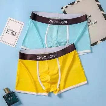 Мужские боксеры Ice Silk Breathable — быстросохнущие, сексуальные спортивные шорты для лета XXL белый