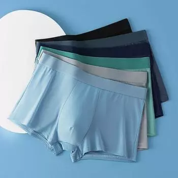 Мужские боксеры из ледяного шелка, мужское нижнее белье, боксеры, графеновые мужские трусы, дышащие мужские трусы, ультратонкие летние трусы L