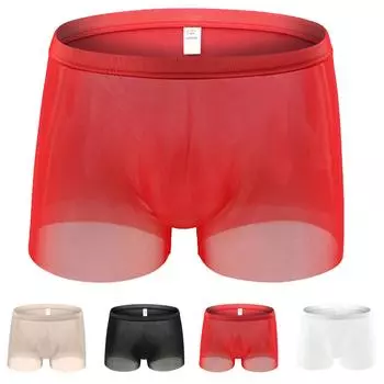 Мужские боксеры, мягкое сексуальное дышащее модное нижнее белье, впитывающее влагу нижнее белье L чёрный