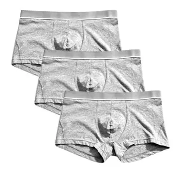 Мужские боксеры высокого качества из 3 предметов, модное нижнее белье из большого хлопка M чёрный