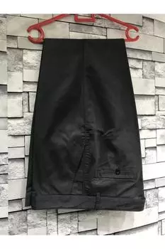 Мужские брюки больших размеров больших размеров Мужские серые тёмные льняные брюки больших размеров