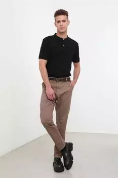 Мужские брюки чинос из лайкры с изображением Иисуса, коричневые