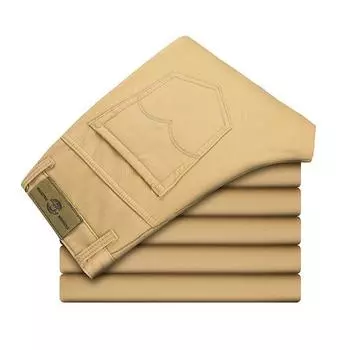 Мужские брюки-чиносы большого размера Hongxinjie из хлопка 32 зелёный