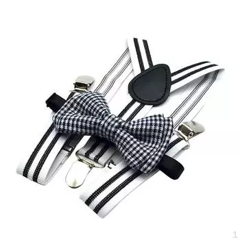 Мужские брюки для мальчиков, подтяжки с бантом, прочная Y-образная форма 1, как описано.