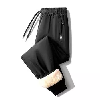 Мужские брюки из графеновой овчины, зимние с добавлением флиса, осенне-зимние стили, ветрозащитные и теплые брюки из хлопка, прямые повседневные брюки 6XL