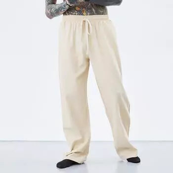 Мужские брюки из хлопка и льна размера плюс 9XL, летние тонкие свободные прямые повседневные брюки в китайском стиле с эластичной резинкой на талии 9XL белый