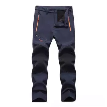 Мужские брюки из ткани Soft Shell, растягивающиеся в четыре стороны - плюс толстые бархатные теплые штурмовые брюки для пар на весну и осень M армия зеленый