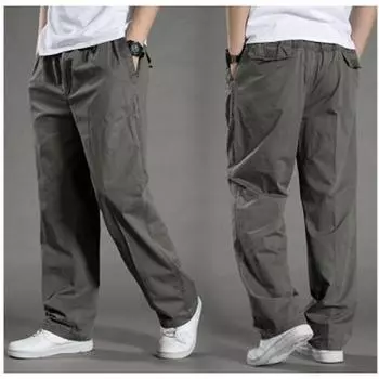 Мужские брюки-карго Лето Весна Хлопок Рабочая одежда Повседневные альпинистские джоггеры Спортивные брюки Hombre Осенние брюки XXXXXL чёрный