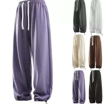 Мужские брюки-карго, повседневные, джоггеры, однотонные XXL чёрный