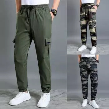 Мужские брюки-карго спортивные, для активного отдыха, водонепроницаемые, большого размера, для походов 165 армия зеленый
