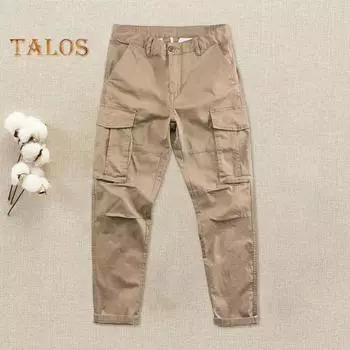 Мужские брюки-карго, свободные, с застежкой-молнией на пуговицы, однотонные, в уличном стиле, с прямыми карманами, для путешествий и активного отдыха L серый