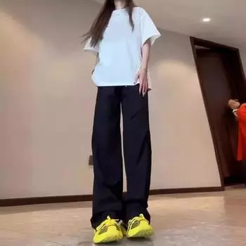 Мужские брюки-карго, тонкие, быстросохнущие, для путешествий и кемпинга, свободные, с завязками на талии, однотонные, с карманами на молнии, длинные брюки M зелёный