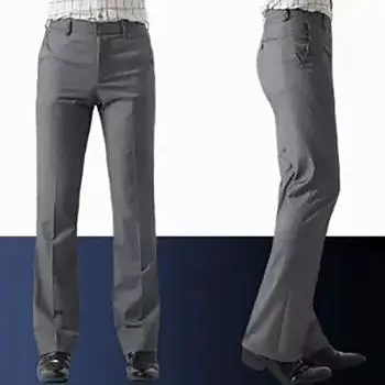 Мужские брюки-клеш на весну и лето, облегающие, винтажные, расклешенные, формальные, повседневные, широкие брюки 37 белый