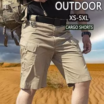 Мужские брюки, летние тактические армейские брюки, спортивные шорты для пешего туризма, водонепроницаемые износостойкие тактические шорты с несколькими карманами 6XL армия зеленый