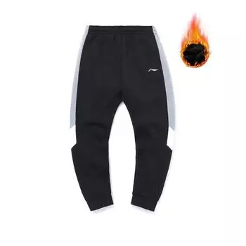 Мужские брюки Li Ning Sports Fashion Series с эластичной талией и зауженными трикотажными штанами AKLTB55-1 S