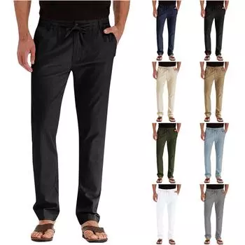 Мужские брюки модные деловые повседневные свободные прямые брюки XXL армия зеленый