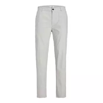 Мужские брюки-морковки из хлопка и льна JACK & JONES US 32 / 34 бежевый