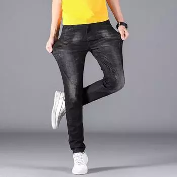 Мужские брюки, мужские весенние джинсы высокой стрейч, мужские маленькие прямые брюки, корейский вариант 28