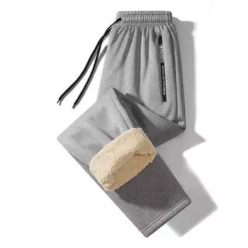 «Мужские брюки на бархатной подкладке 2024 года: Теплый, модный, свободный крой, европейский размер на осень/зиму. Large