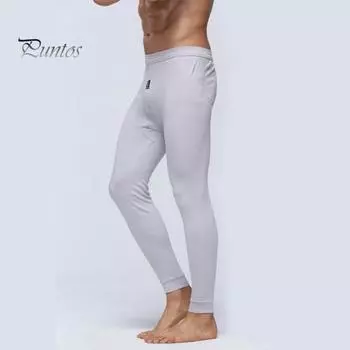 Мужские брюки с эластичной резинкой на талии, термоизоляция, длинные кальсоны, однотонные, для путешествий, работы, школы, укороченные брюки, пижамные брюки M серый